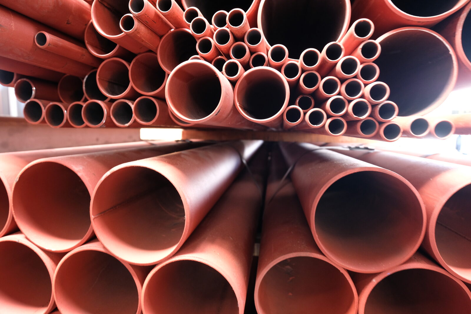 Painted water pipes